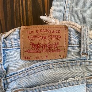 Women’s LEVIS 512 slim fit jeans. Custom design.